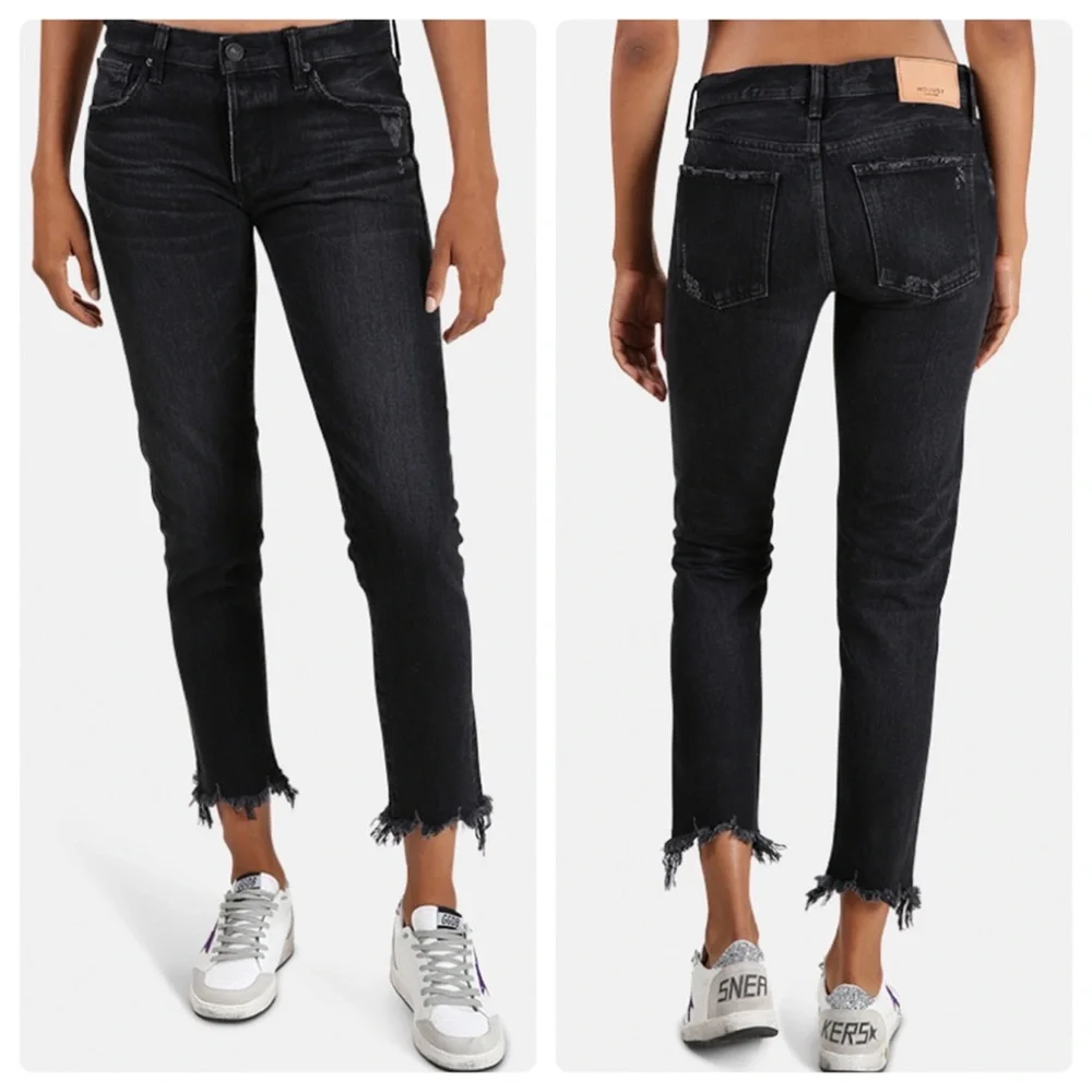 Moussy Vintage Staley Tapered Rigid Jean Black Size 25 - Picture 1 of 10